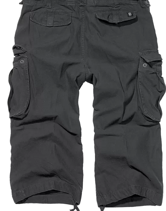 Мъжки 3/4 карго панталони в черно Brandit, Къси панталони - Hoodstyle.bg