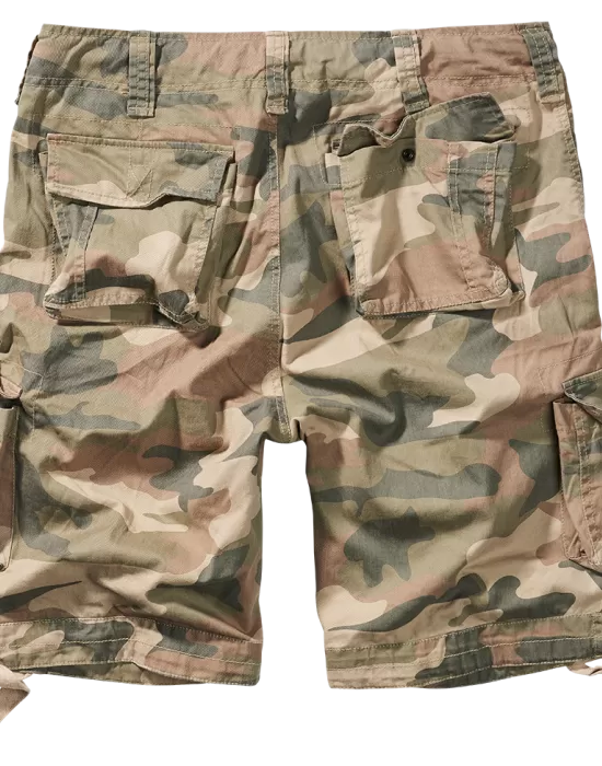 Мъжки къси карго панталони в светъл камуфлаж Brandit light woodland, Къси панталони - Hoodstyle.bg