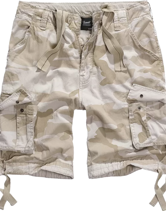 Мъжки къси карго панталони в пясъчен камуфлаж Brandit sandstorm, Къси панталони - Hoodstyle.bg