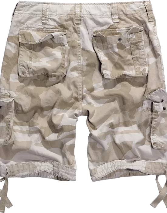 Мъжки къси карго панталони в пясъчен камуфлаж Brandit sandstorm, Къси панталони - Hoodstyle.bg