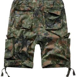 Мъжки къси карго панталони в зелен камуфлаж Brandit flecktarn