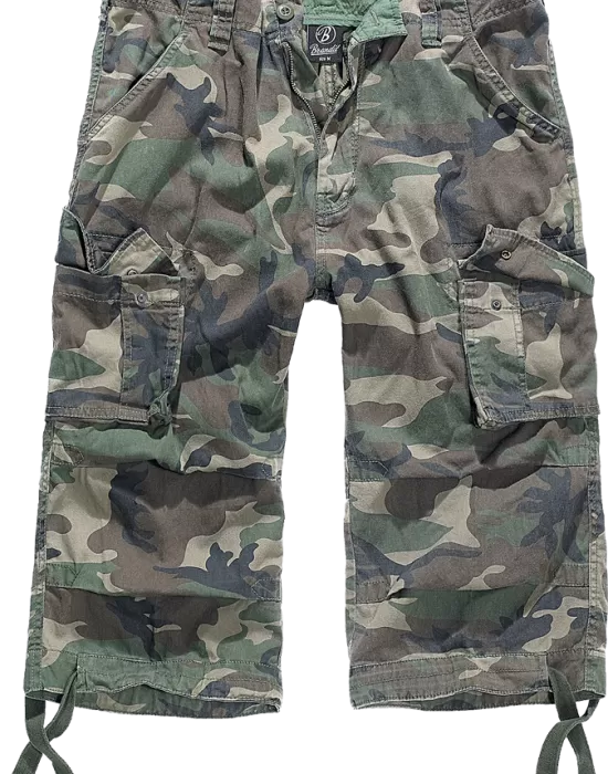Мъжки 3/4 карго панталони в зелен камуфлаж Brandit Urban Legend, Панталони - Hoodstyle.bg