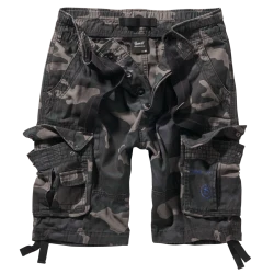 Мъжки къси карго панталони в камуфлажен цвят Brandit Pure Vintage darkcamo