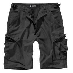 Мъжки къси панталони в черно Brandit BDU Ripstop 