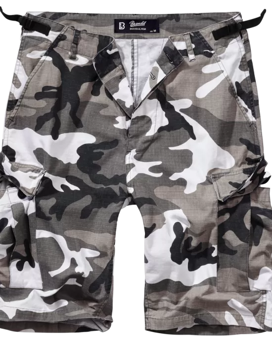 Мъжки къси панталони в сив камуфлаж Brandit BDU Ripstop urban, Панталони - Hoodstyle.bg