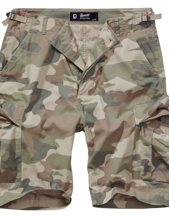 Мъжки къси панталони в камуфлаж Brandit BDU Ripstop light woodland, Панталони - Hoodstyle.bg