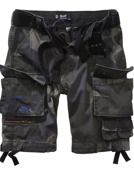 Мъжки къси карго панталони в камуфлажен цвят Savage Ripstop М90 darkcamo, Къси панталони - Hoodstyle.bg