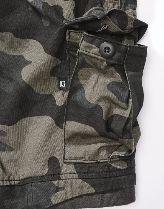 Мъжки къси карго панталони в камуфлажен цвят Packham Vintage darkcamo, Къси панталони - Hoodstyle.bg