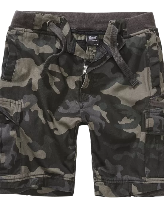 Мъжки къси карго панталони в камуфлажен цвят Packham Vintage darkcamo, Къси панталони - Hoodstyle.bg