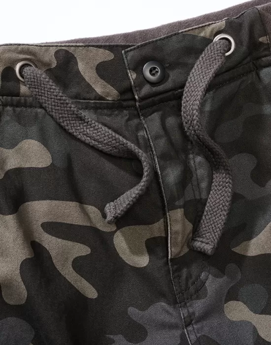 Мъжки къси карго панталони в камуфлажен цвят Packham Vintage darkcamo, Къси панталони - Hoodstyle.bg