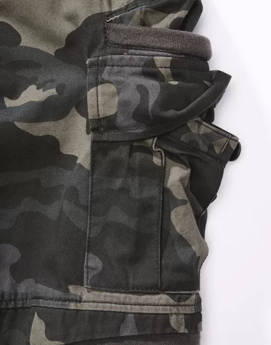 Мъжки къси карго панталони в камуфлажен цвят Packham Vintage darkcamo, Къси панталони - Hoodstyle.bg