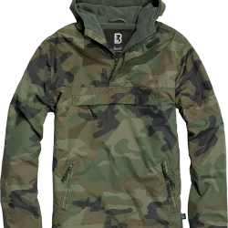 Ветровка с подплата в камуфлажен цвят Brandit woodland