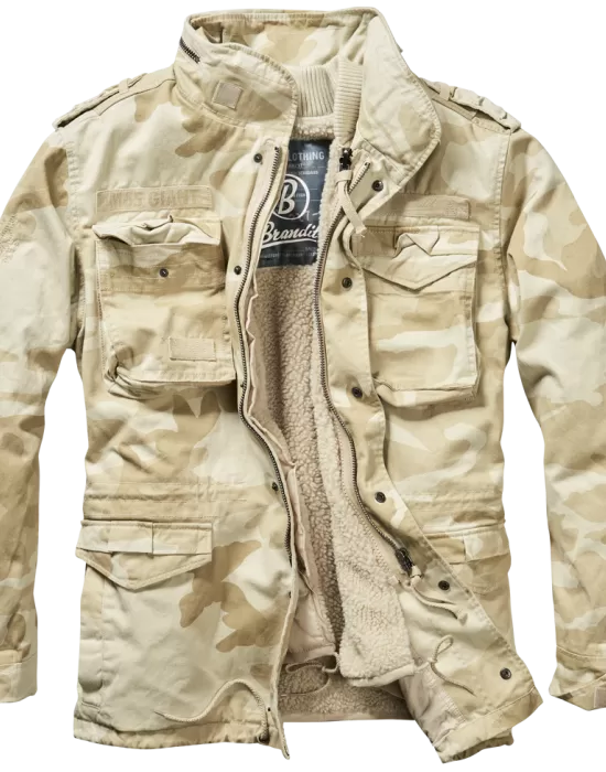 Премиум мъжко яке в пясъчен камуфлаж Brandit M65 Giant sandstorm, Зимни якета - Hoodstyle.bg