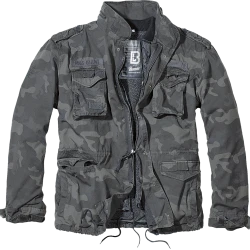 Премиум мъжко яке в тъмен камуфлаж Brandit M65 Giant