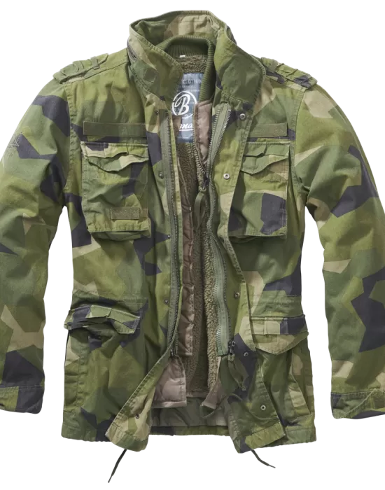Премиум мъжко яке в зелен камуфлаж Brandit M65 Giant swedisch camo, Зимни якета - Hoodstyle.bg