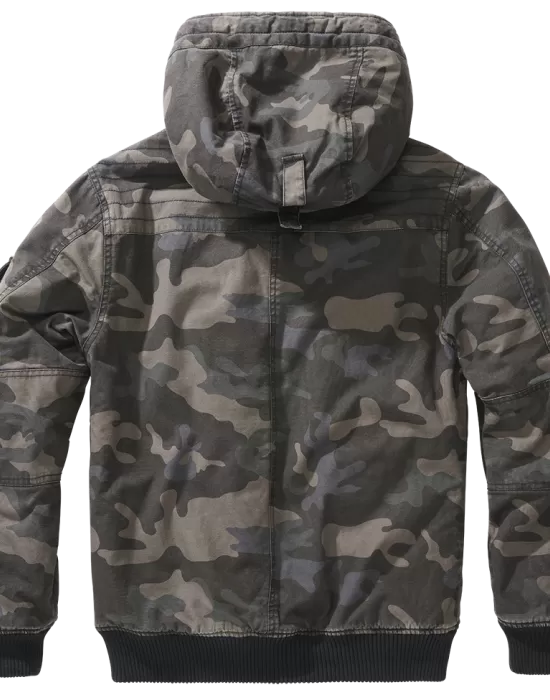 Мъжко яке с качулка в тъмен камуфлаж Brandit Bronx, Зимни якета - Hoodstyle.bg