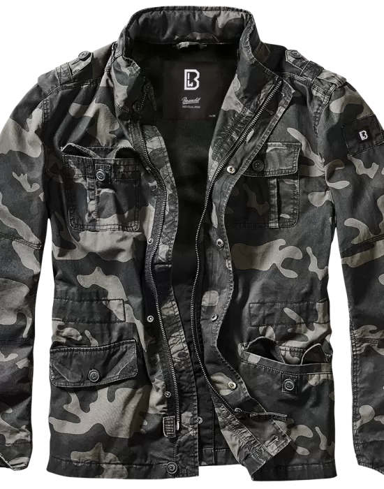 Мъжко зимно яке в тъмен камуфлаж Brandit Britannia, Зимни якета - Hoodstyle.bg