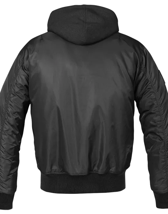 Мъжки бомбър с качулка в черно Brandit MA1, Бомбъри - Hoodstyle.bg