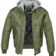 Мъжки бомбър с качулка в цвят маслина Brandit MA1, Бомбъри - Hoodstyle.bg