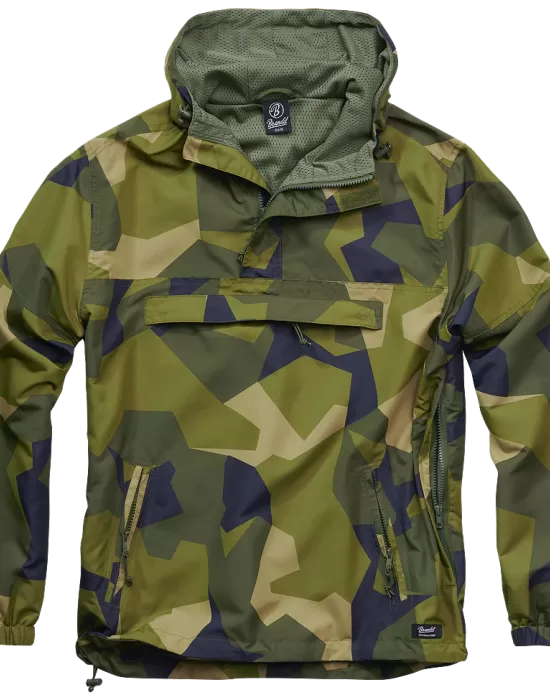 Мъжка лятна ветровка в зелен камуфлаж Brandit camo M90, Пролет / Есен - Hoodstyle.bg