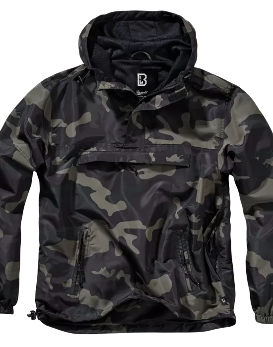 Мъжка лятна ветровка в тъмен камуфлаж Brandit darkcamo, Пролет / Есен - Hoodstyle.bg
