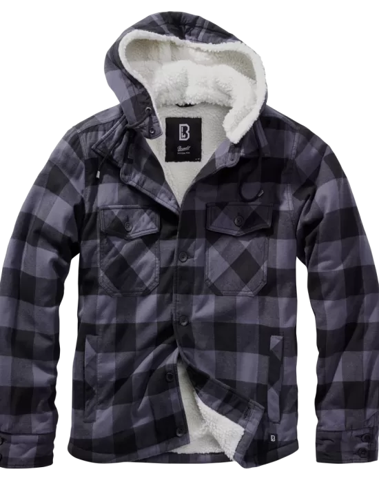 Мъжко яке в десен на сиво каре Brandit Lumber, Зимни якета - Hoodstyle.bg