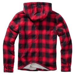 Мъжко яке в десен на червено каре Brandit Lumber 