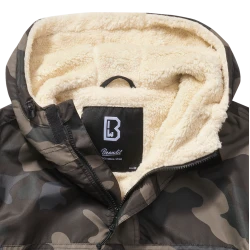 Мъжка дебела ветровка в тъмен камуфлажен цвят Brandit Darkcamo