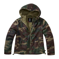 Дамско яке в тъмен камуфлаж Brandit woodland