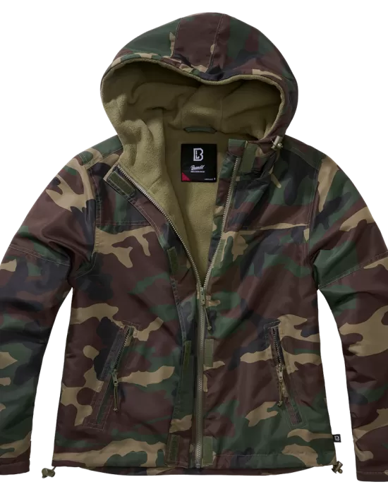 Дамско яке в тъмен камуфлаж Brandit woodland, Якета - Hoodstyle.bg