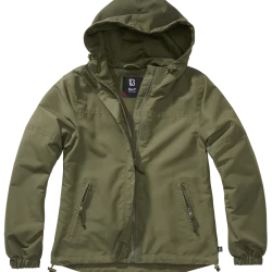Дамско лятно яке в цвят маслина Brandit Windbreaker olive