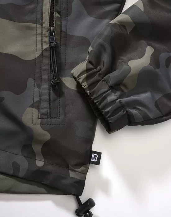 Дамско лятно яке в тъмен камуфлаж Brandit Windbreaker darkcamo, Якета - Hoodstyle.bg