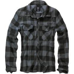 Мъжка карирана риза черен цвят Brandit Check Shirt black/grey