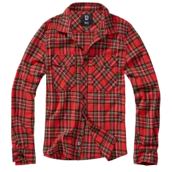 Мъжка карирана риза в червен цвят Brandit Check tartan