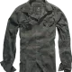 Мъжка риза в зелен камуфлаж Brandit Slim Fit woodland, Блузи и Ризи - Hoodstyle.bg