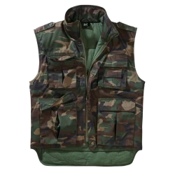 Ловна жилетка в зелен камуфлаж Brandit Ranger Vest woodland