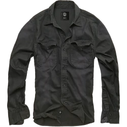 Мъжка дънкова риза в черен цвят Brandit Hardee Denim