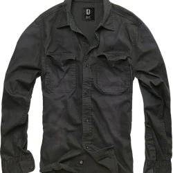 Мъжка дънкова риза в черен цвят Brandit Hardee Denim