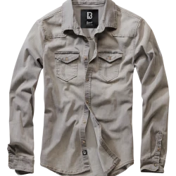 Мъжка дънкова риза в сив цвят Brandit Riley Denim Shirt grey  