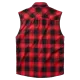 Мъжка риза без ръкави в червено каре Brandit Sleeveless red/black, Блузи и Ризи - Hoodstyle.bg