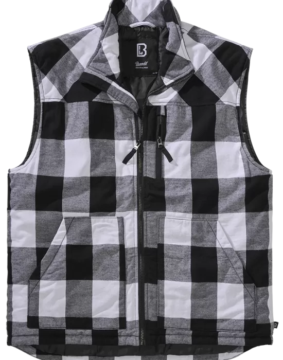 Мъжка жилетка Brandit Lumber Vest white/black, Жилетки - Hoodstyle.bg