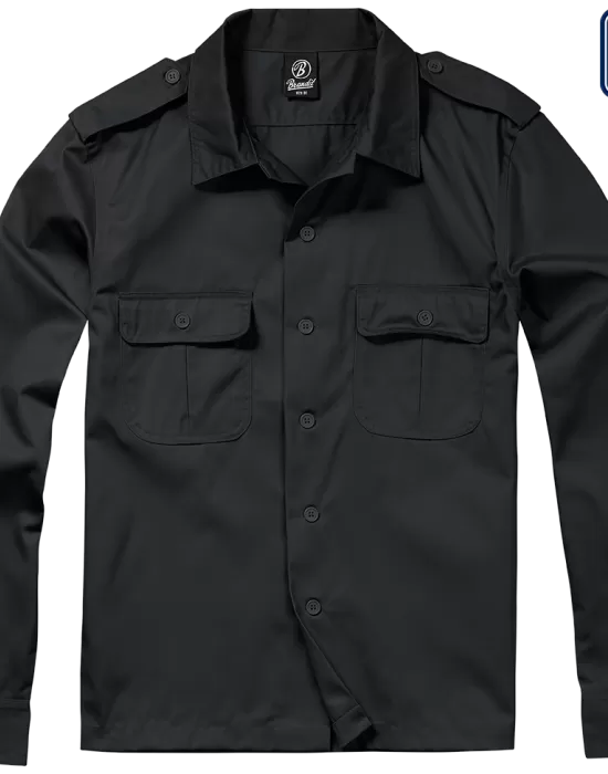 Мъжка риза в черно Brandit US Shirt, Блузи и Ризи - Hoodstyle.bg