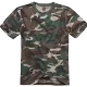 Мъжка изчистена тениска в зелен камуфлаж Brandit woodland, Блузи и Ризи - Hoodstyle.bg