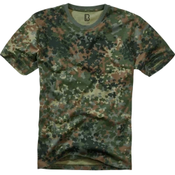Мъжка изчистена тениска в камуфлажен цвят Brandit flecktarn