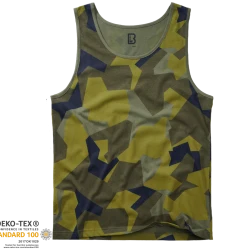 Мъжки потник в зелен камуфлаж Brandit swedish camo M90