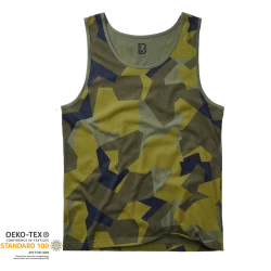 Мъжки потник в зелен камуфлаж Brandit swedish camo M90