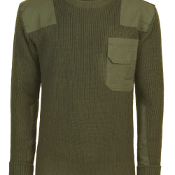 Мъжки плетен пуловер в цвят маслина Brandit Military