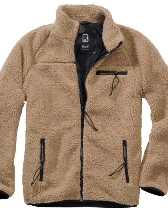 Мъжко яке от плюшен полар в цвят камел Brandit, Зимни якета - Hoodstyle.bg