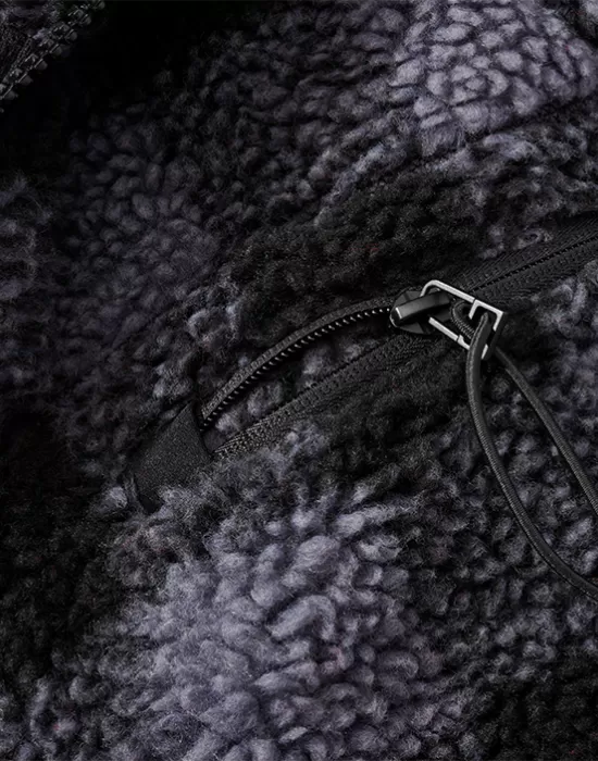 Мъжко яке от плюшен полар в черно и сиво Brandit, Зимни якета - Hoodstyle.bg