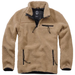 Мъжко яке от плюшен полар в цвят камел Brandit Teddyfleece Troyer